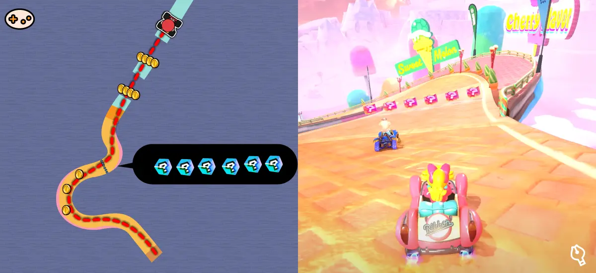 アイスビルディングからワリオシップのチェックポイント1