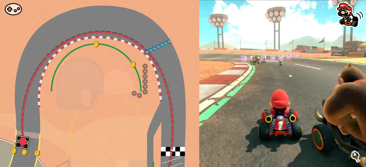 マリオブラザーズサーキットのチェックポイント1