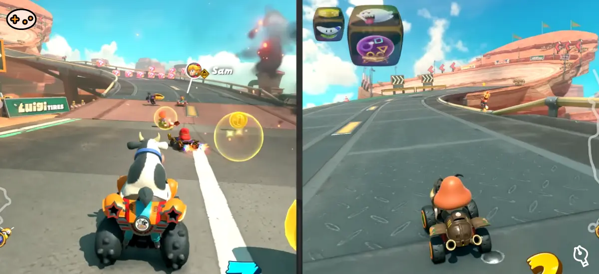 マリオブラザーズサーキットからチョコマウンテンのイメージ