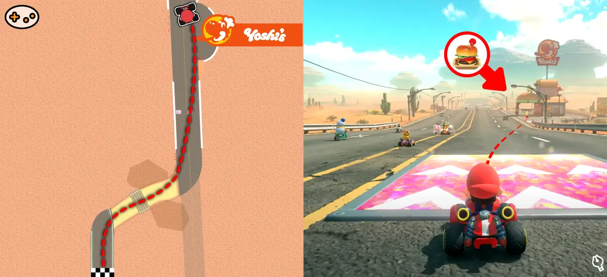 マリオブラザーズサーキットからトロフィーシティまでのチェックポイント1