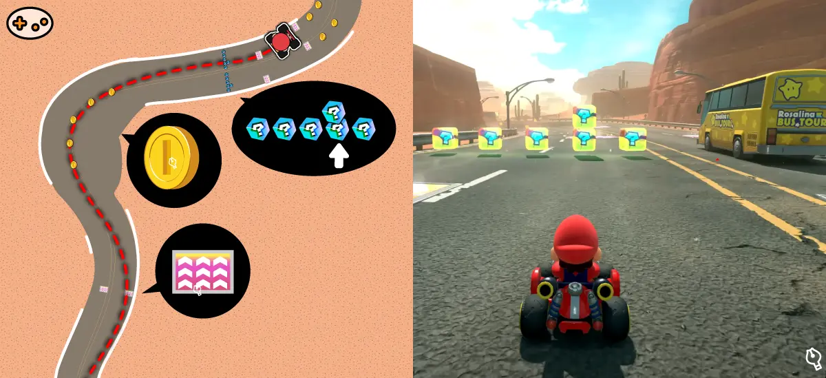 マリオブラザーズサーキットからトロフィーシティまでのチェックポイント3