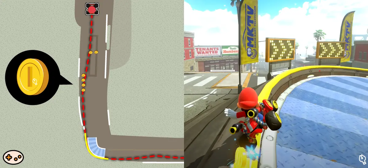マリオブラザーズサーキットからトロフィーシティまでのチェックポイント7