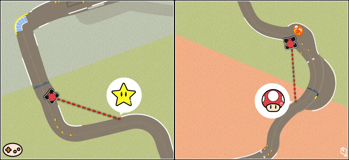 マリオブラザーズサーキットからトロフィーシティまでのショートカット