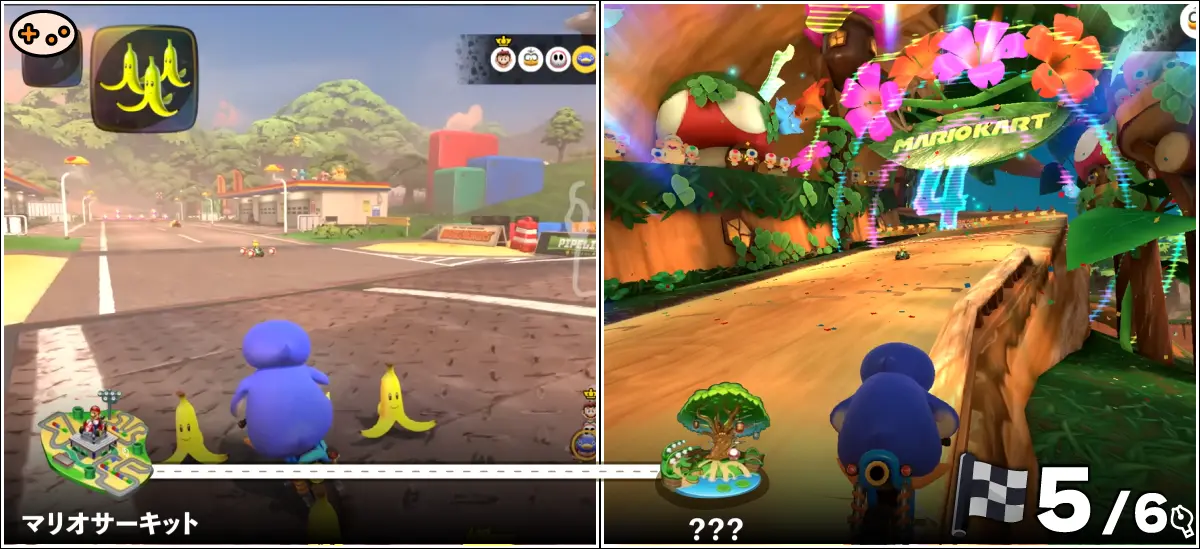 マリオサーキットのゲーム画面