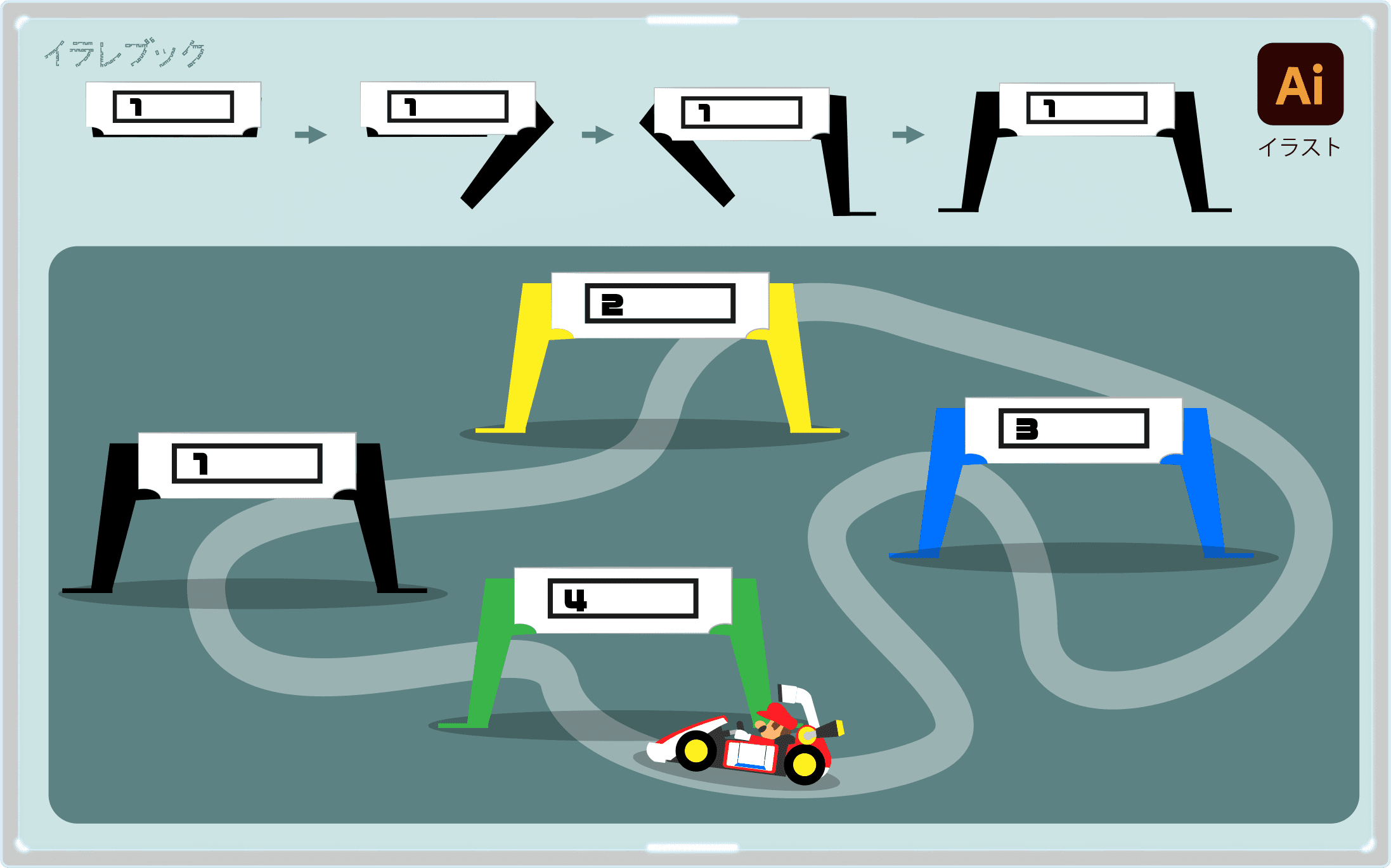 マリオカートホームサーキットのコースの作り方