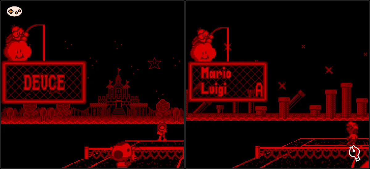 マリオズテニス デュース表示画面