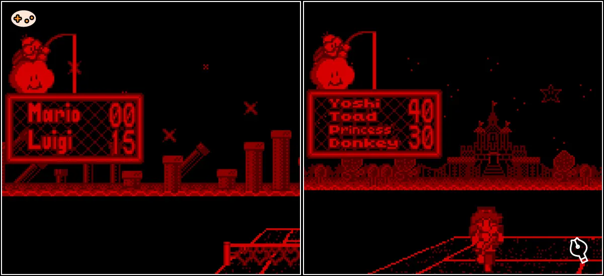 マリオズテニス スコアボード表示