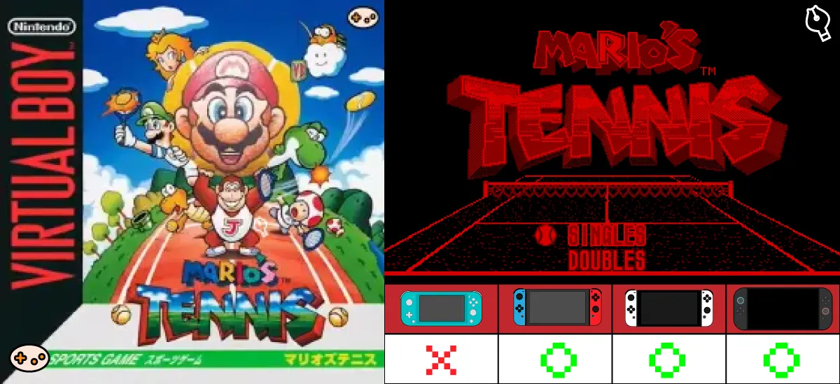 マリオズテニスのタイトル画面