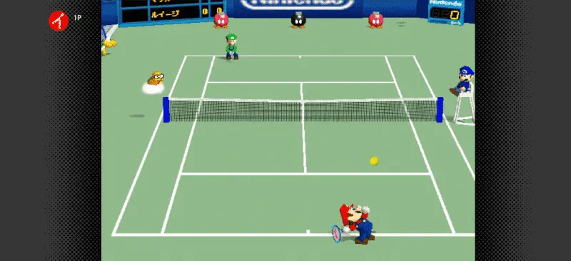 マリオテニス64ゲーム画面