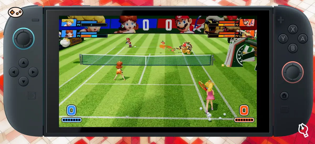 マリオテニスフィーバーのゲーム画面