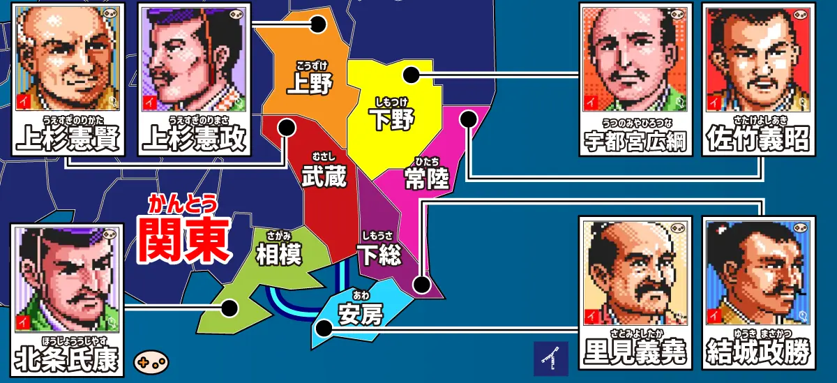 シナリオ1東北地方勢力図