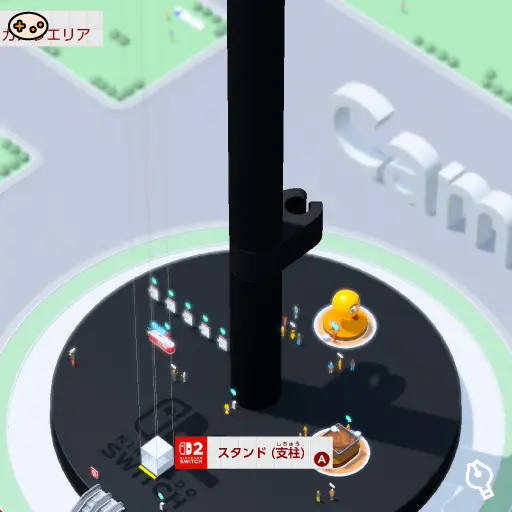 スタンド(支柱)の位置