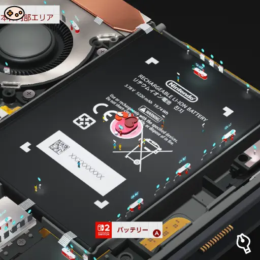 バッテリーの位置