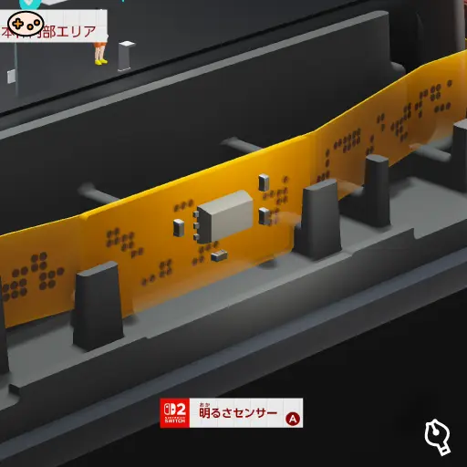 明るさセンサーの位置