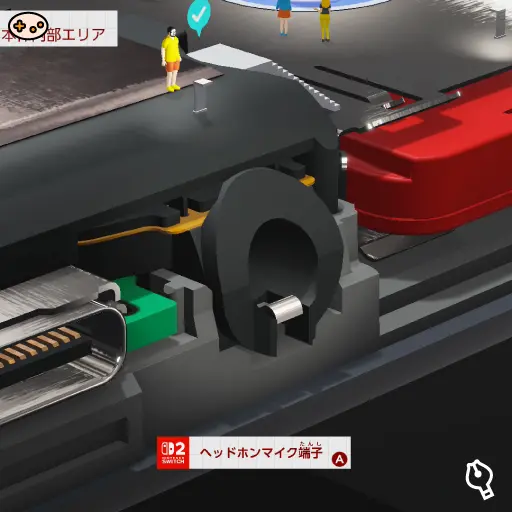 ヘッドホンマイク端子の位置