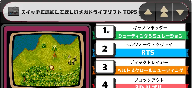 メガドライブソフトのイメージ