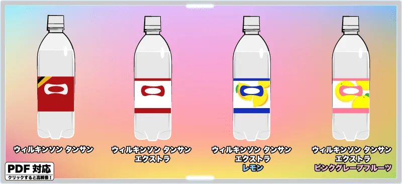 ウィルキンソン、ウィルキンソンエクストラ、ウィルキンソンエクストラレモン、ウィルキンソンエクストラピンクグレープフルーツ