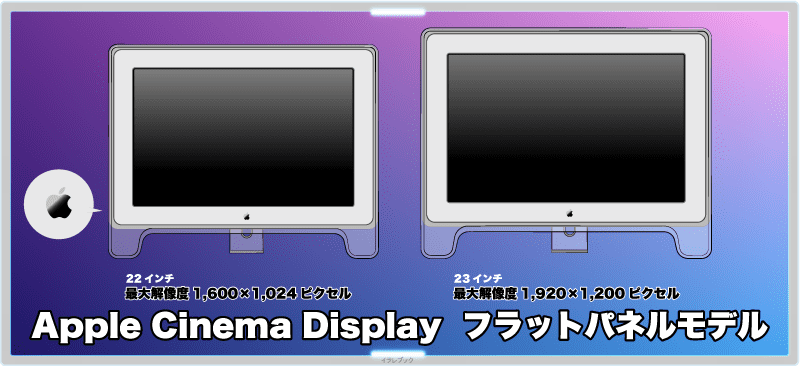Apple cinema Display 22インチフラットパネルモデル/23インチフラットパネルモデル