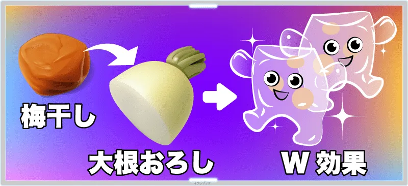 梅干しと大根おろしでWアミラーゼ効果
