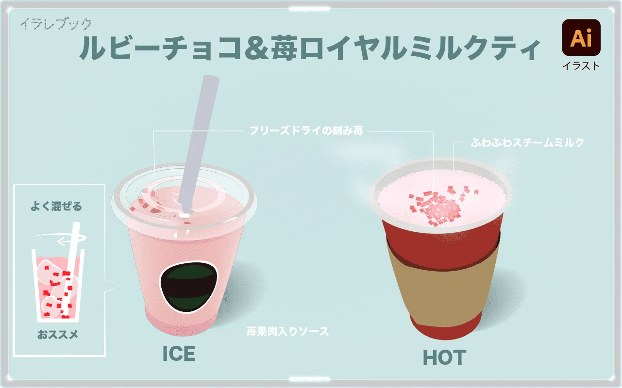 ルビーチョコ＆苺ロイヤルミルクティ