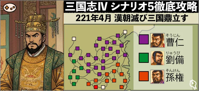 【三国志Ⅳ】シナリオ5三国鼎立編