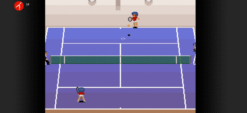 スーパーファミリーテニスのゲーム画面