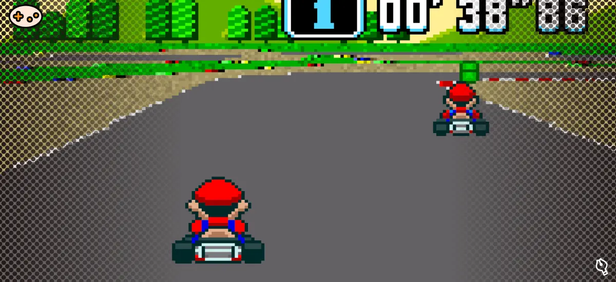スーパーマリオカートの自分の分身とレース裏技