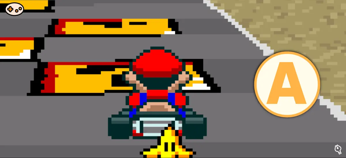 スーパーマリオカートのバナナ防御画面