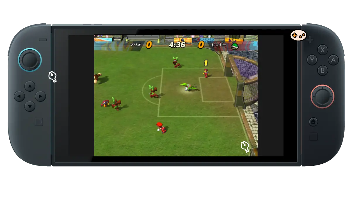 ゲームプレイ画面 - 電気フェンスに囲まれたフィールドでキャラクターが激突する瞬間