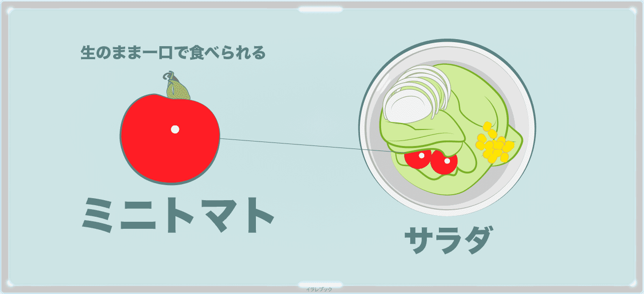 生のまま一口で食べられるミニトマト