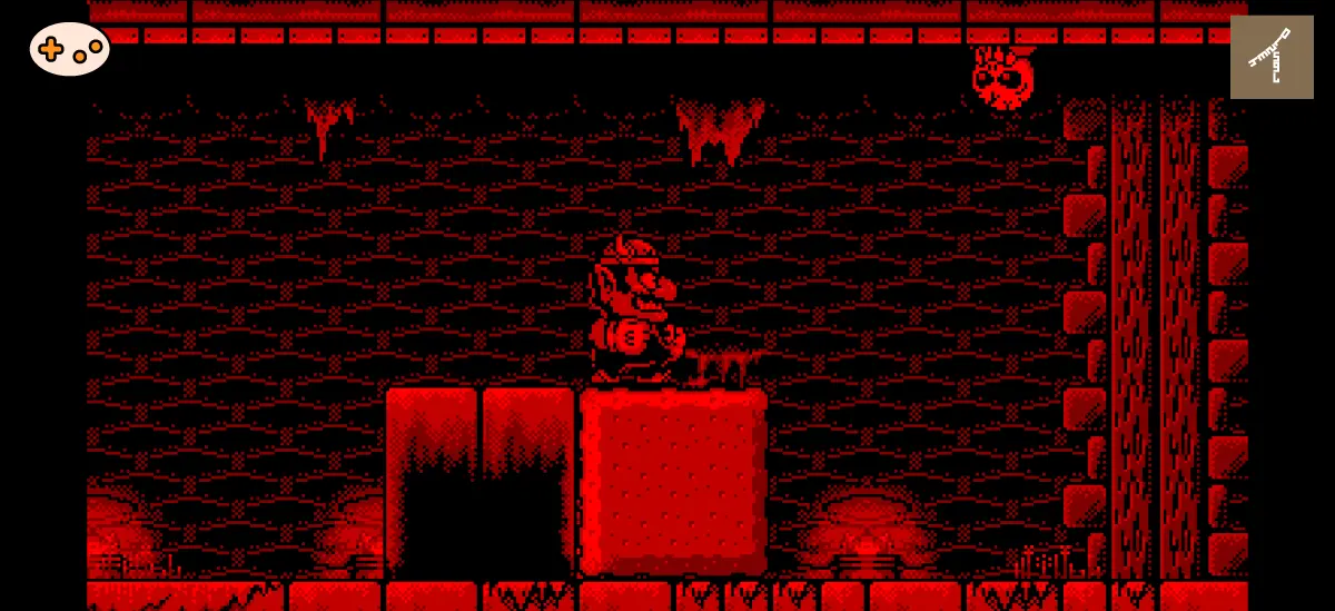 バーチャルボーイワリオランド ステージ2 Guarded Prison ゲーム画面