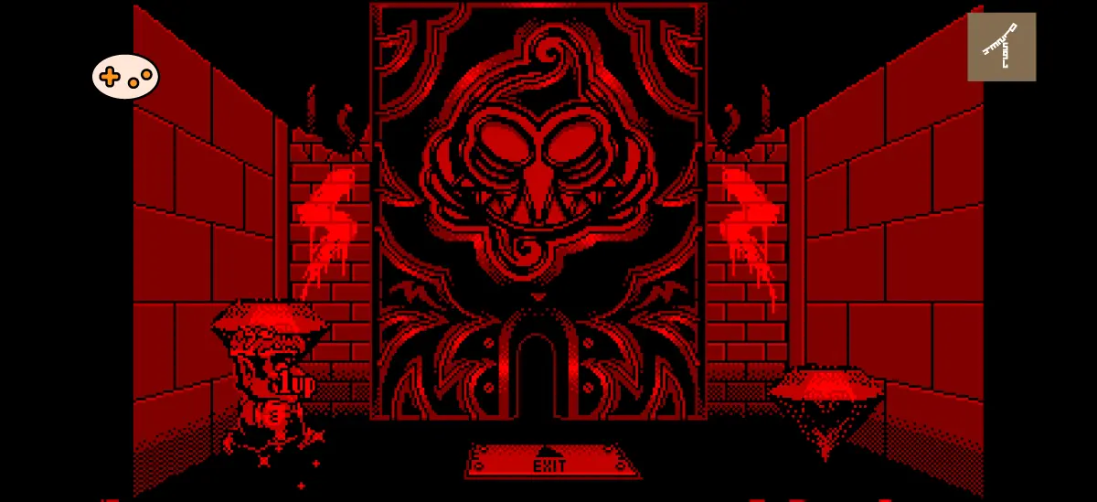 バーチャルボーイワリオランド ステージ10 滝ステージ序盤ゲーム画面