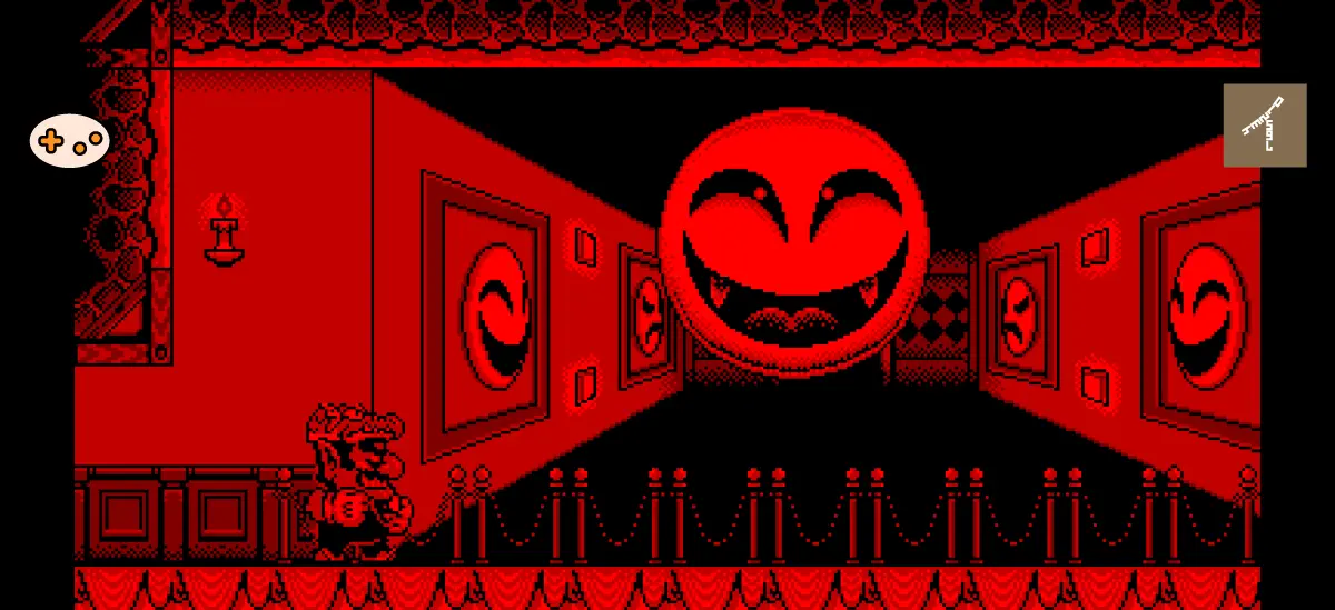 バーチャルボーイワリオランド ステージ10 中ボスデンプーゲーム画面