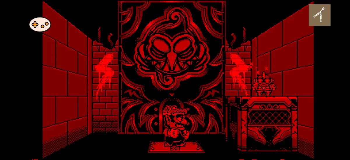 バーチャルボーイワリオランド ステージ11 滝ステージ序盤ゲーム画面