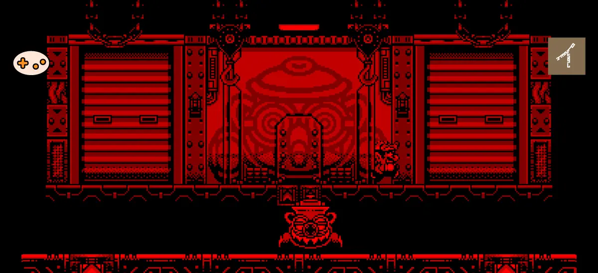 バーチャルボーイワリオランド ステージ12 ボスステージ序盤ゲーム画面