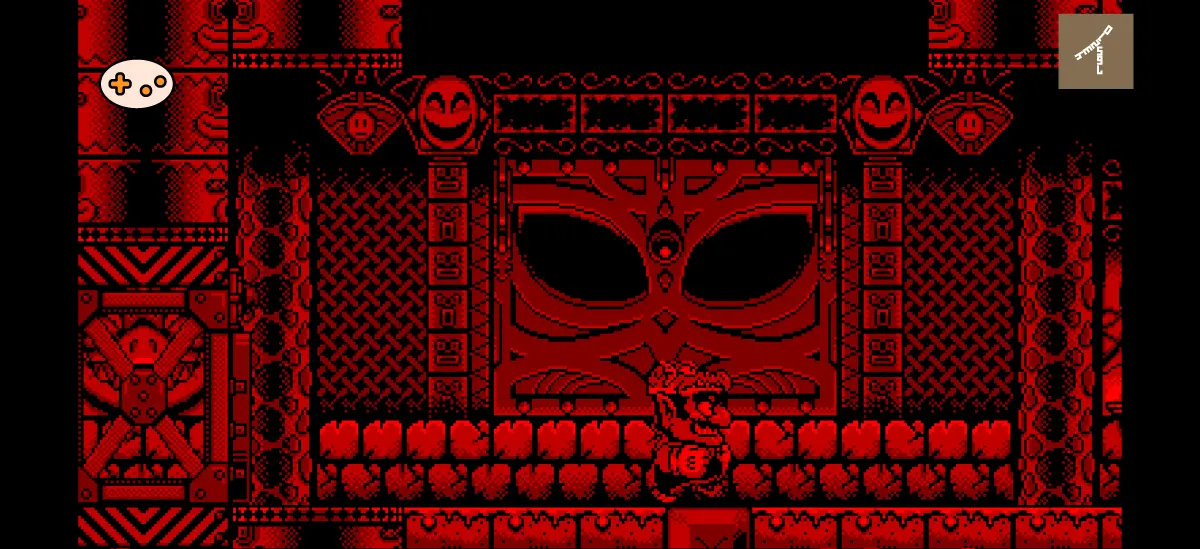 バーチャルボーイワリオランド ステージ14 ラスボスステージ序盤ゲーム画面