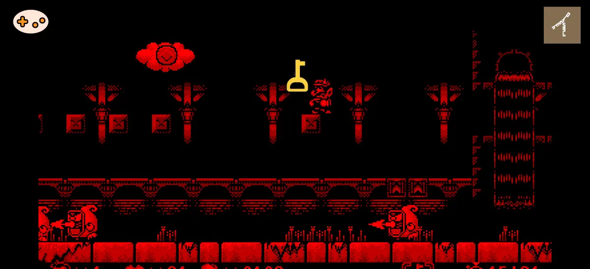 バーチャルボーイワリオランド ステージ2 鍵 ゲーム画面