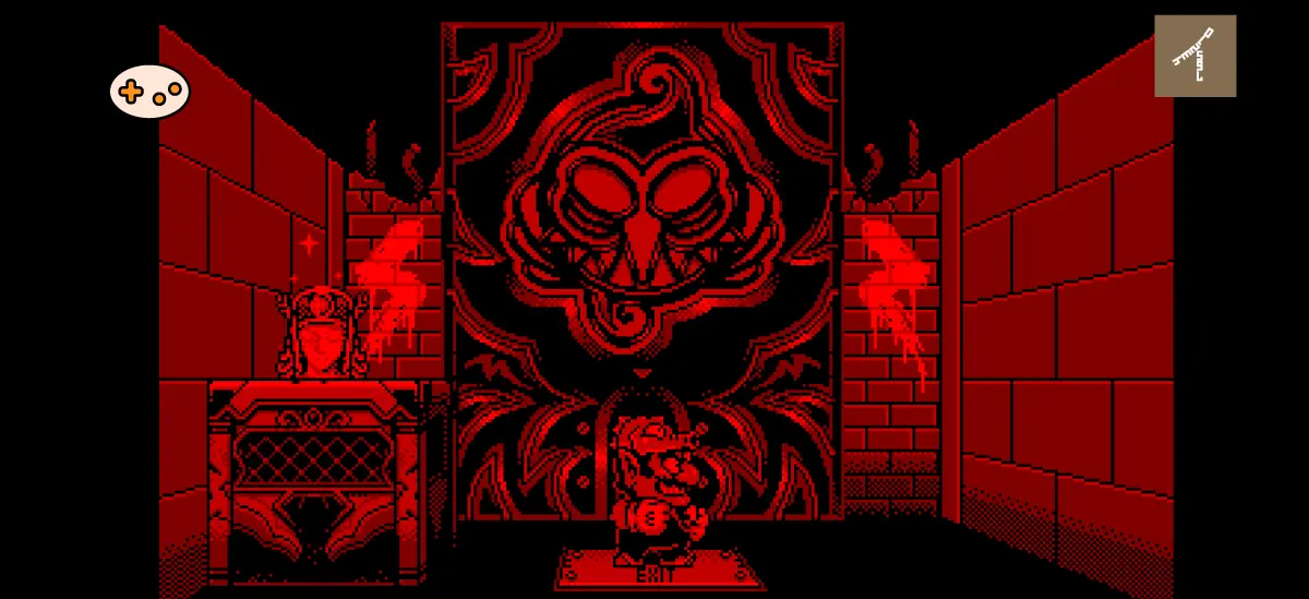 バーチャルボーイワリオランド ステージ2 女神像 ゲーム画面