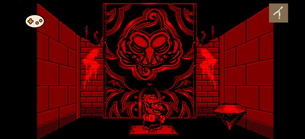 バーチャルボーイワリオランド ステージ2 ダイヤ部屋 ゲーム画面