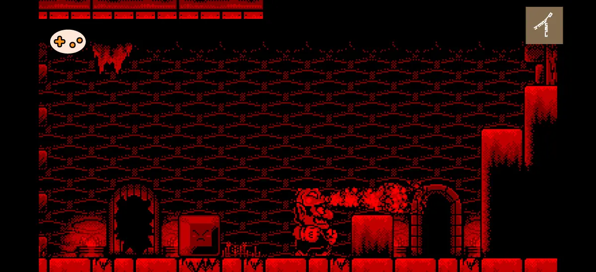 バーチャルボーイワリオランド ステージ2 宝物部屋到達 ゲーム画面