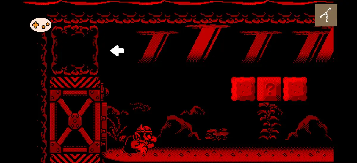 バーチャルボーイワリオランド ステージ3 水中ステージ序盤ゲーム画面