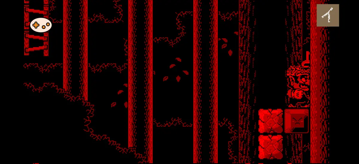 バーチャルボーイワリオランド ステージ5 森林ステージ序盤ゲーム画面