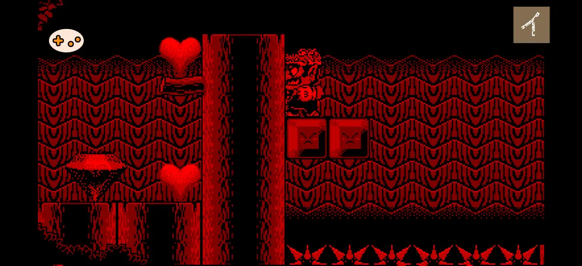 バーチャルボーイワリオランド ステージ5 森林ステージ序盤ゲーム画面