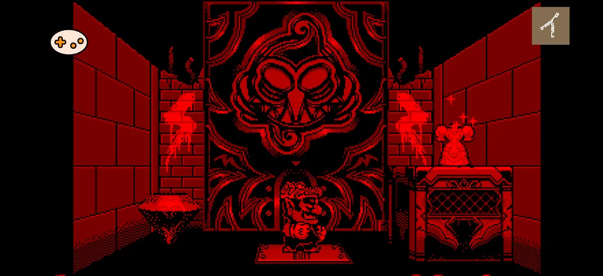 バーチャルボーイワリオランド ステージ6 滝ステージ序盤ゲーム画面