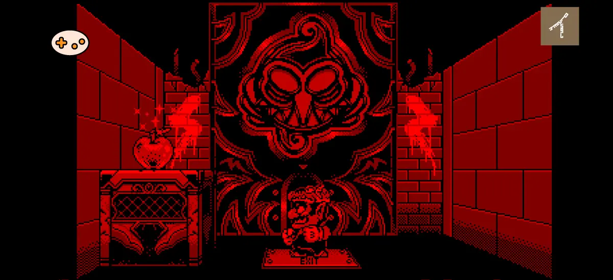 バーチャルボーイワリオランド ステージ7 滝ステージ序盤ゲーム画面