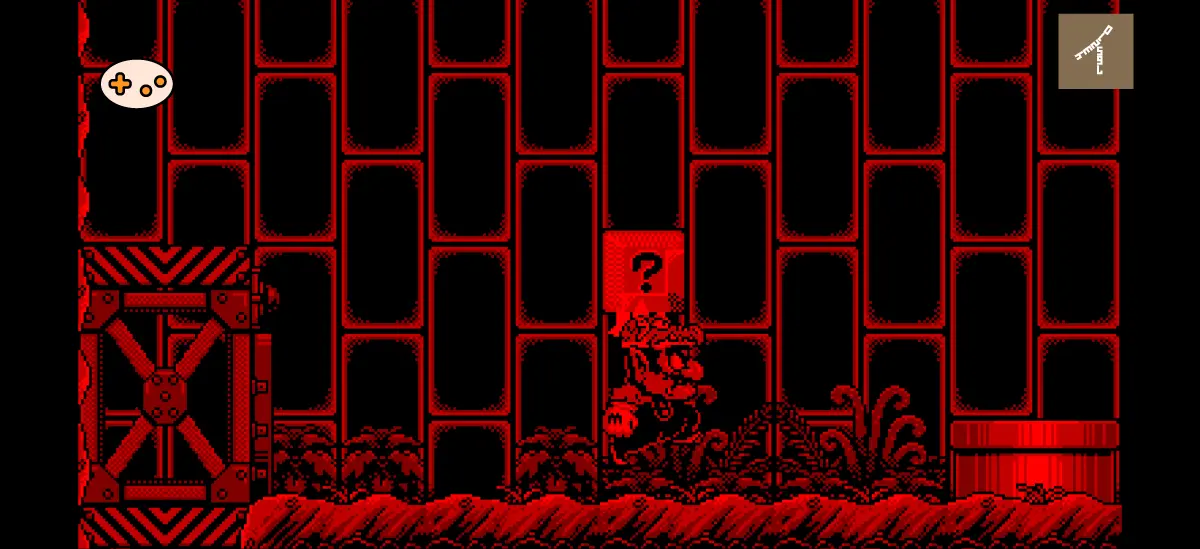 バーチャルボーイワリオランド ステージ9 スイカ園ステージ序盤ゲーム画面