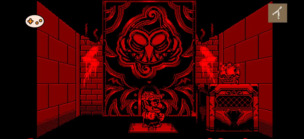 バーチャルボーイワリオランド ステージ9 滝ステージ序盤ゲーム画面