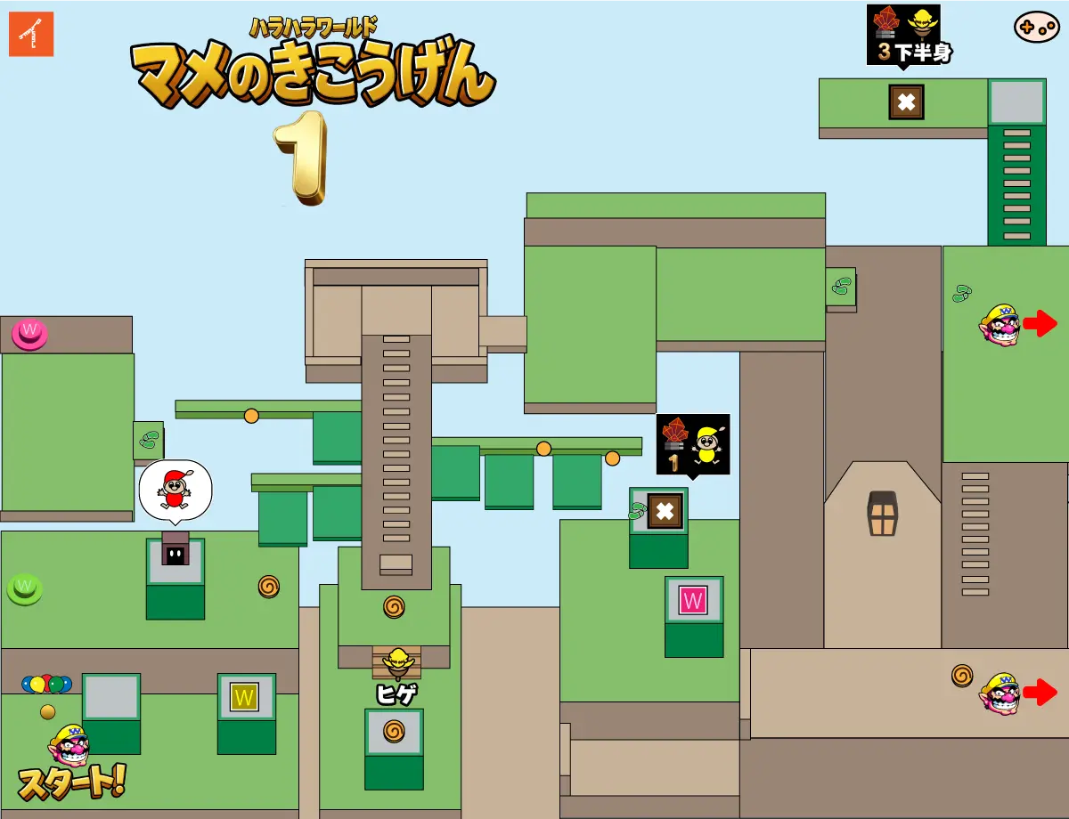 マメのきこうげん序盤マップ