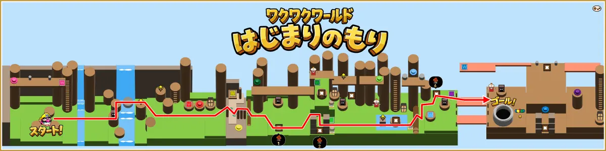 はじまりのもりのボスまで一直線マップ