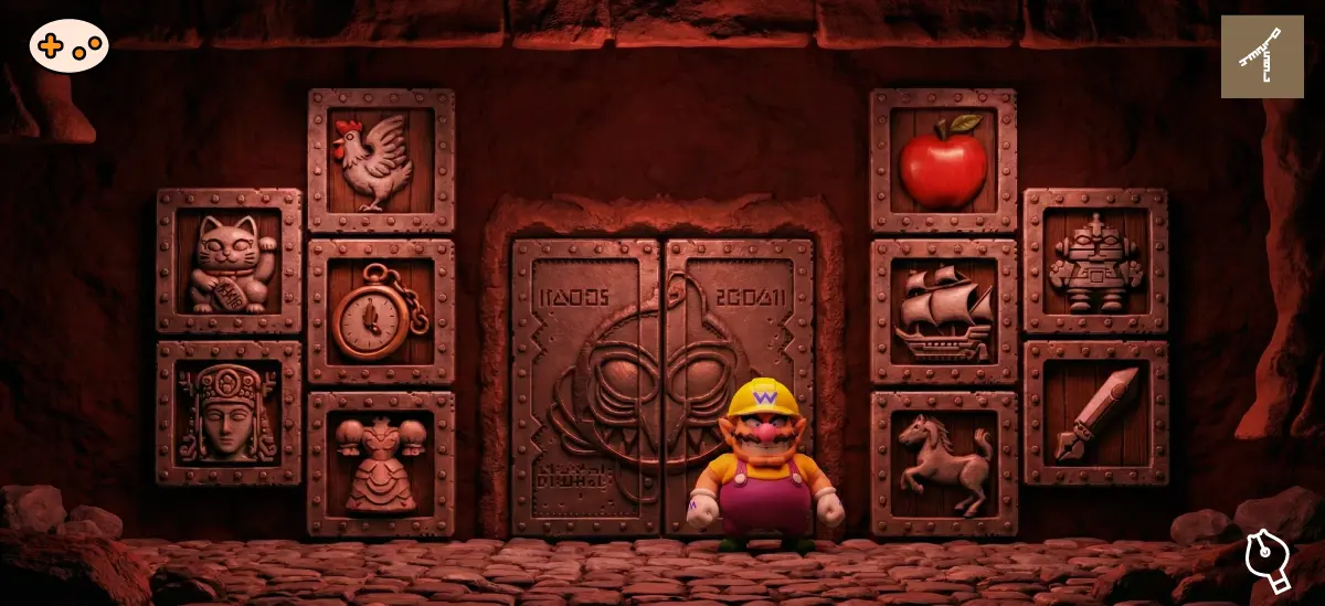 バーチャルボーイワリオランド 宝物10個の隠し場所を図解